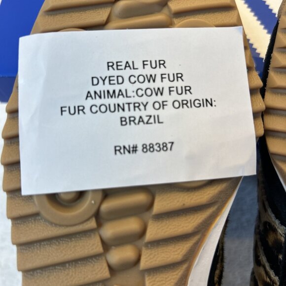 Adidas SL 72 OG Black with Fur Leopard Stripe Women SZ 6.5 New in Box - Picture 8 of 13